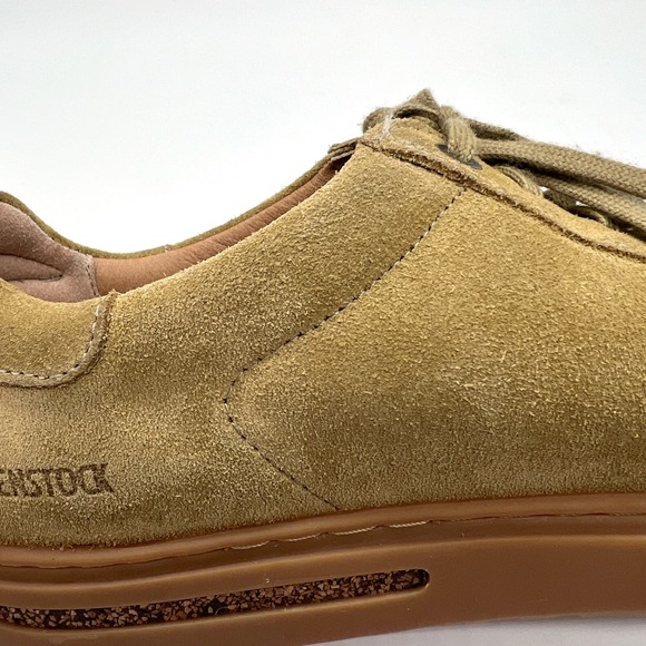 BIRKENSTOCK Bend Low Top Sneaker Womens 40 Khaki Tan Narrow Suede Lace Up - Picture 11 of 13